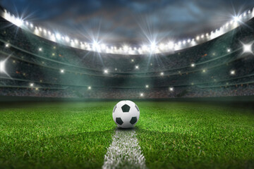 Custom blinds with your photo textured soccer game field with neon fog - center, midfield
